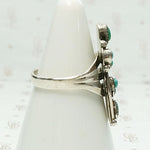 Deep Green Turquoise Petit Point Ring