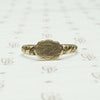 Hand Engraved "AH" Signet Ring with Roses