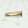 Hand Engraved "AH" Signet Ring with Roses, right side