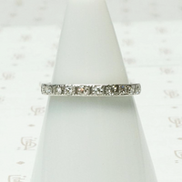 Old Mine & Old European Cut Diamond Eternity Band in Platinum