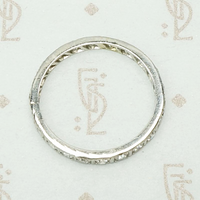 Old Mine & Old European Cut Diamond Eternity Band in Platinum, top view