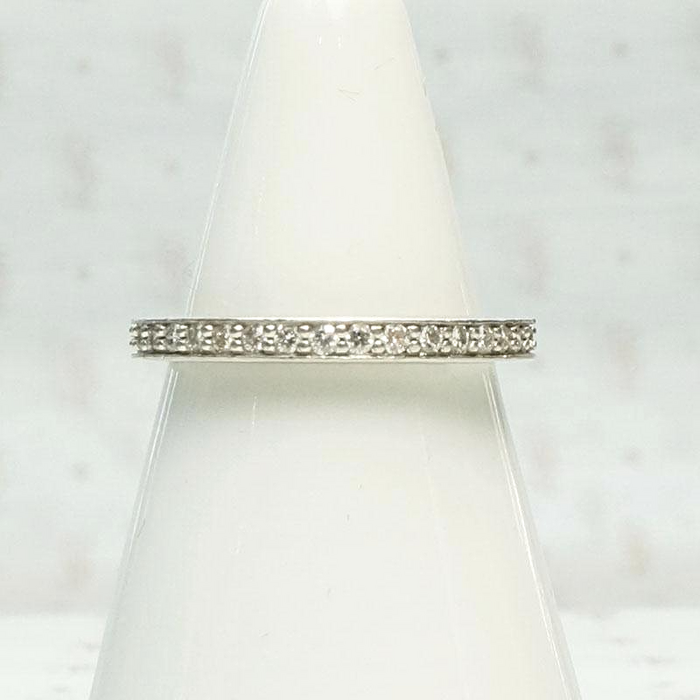 Mid Century Eternity Band Platinum & Diamonds