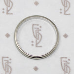 Vintage Slim White Gold Milgrain Wedding Band