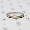 Vintage Slim White Gold Milgrain Wedding Band