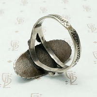 Snake & Arrow Onyx Ring in Silver