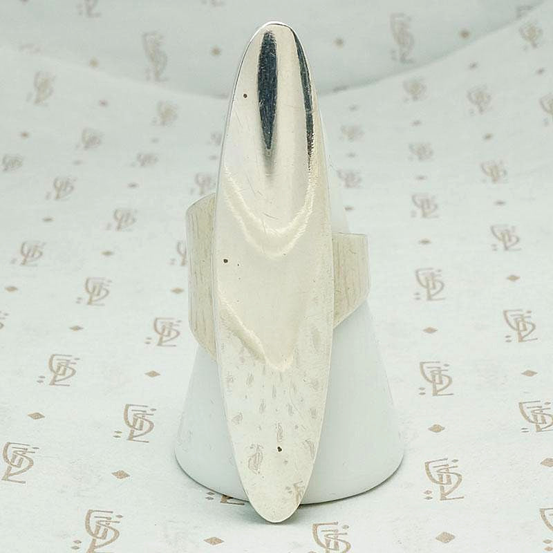 Modernist Silver Statement Ring by J. Hoskie