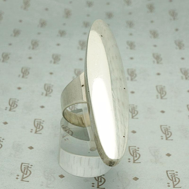 Modernist Silver Statement Ring by J. Hoskie