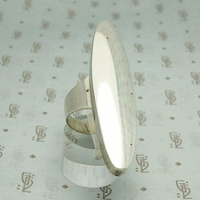 Modernist Silver Statement Ring by J. Hoskie