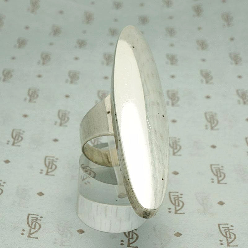 Modernist Silver Statement Ring by J. Hoskie