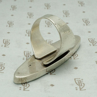 Modernist Silver Statement Ring by J. Hoskie