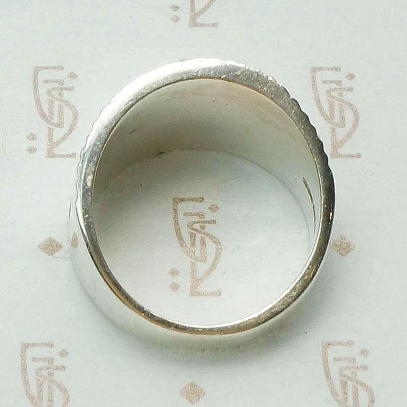 Glittering Faceted Mexican Silver Band