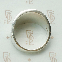 Glittering Faceted Mexican Silver Band