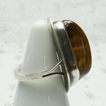 Brilliant Tigers Eye Statement Ring in Silver
