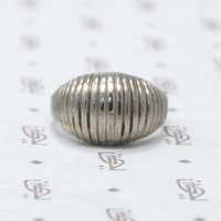 Groovy Domed Sterling Silver Ring