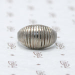 Groovy Domed Sterling Silver Ring
