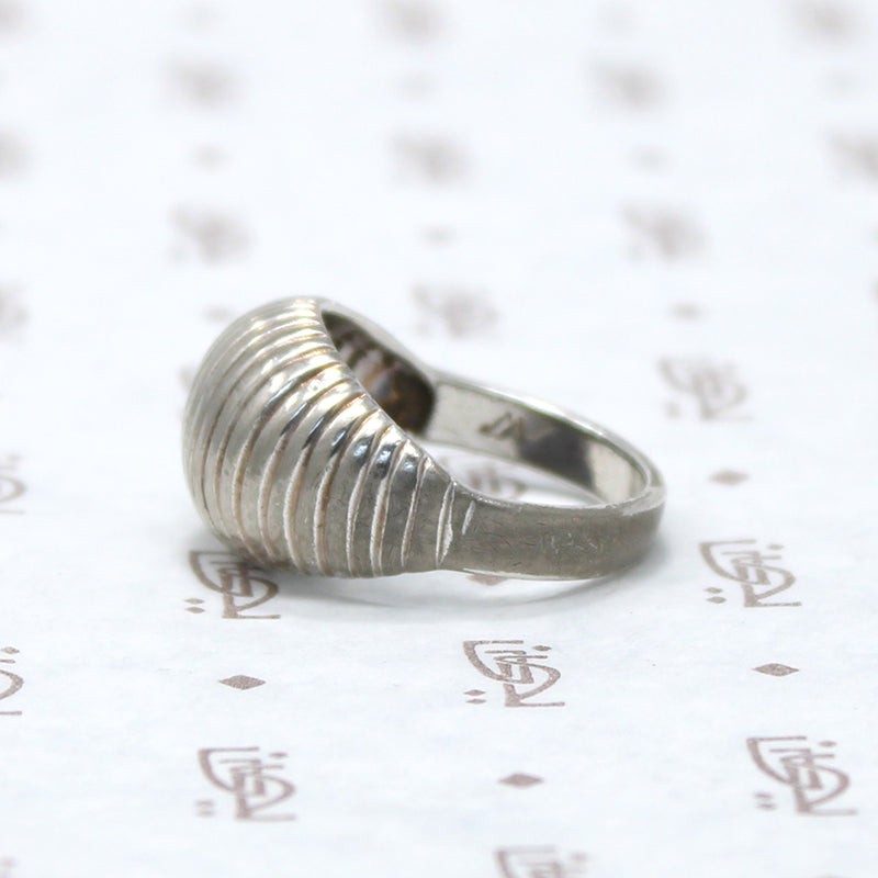 Groovy Domed Sterling Silver Ring