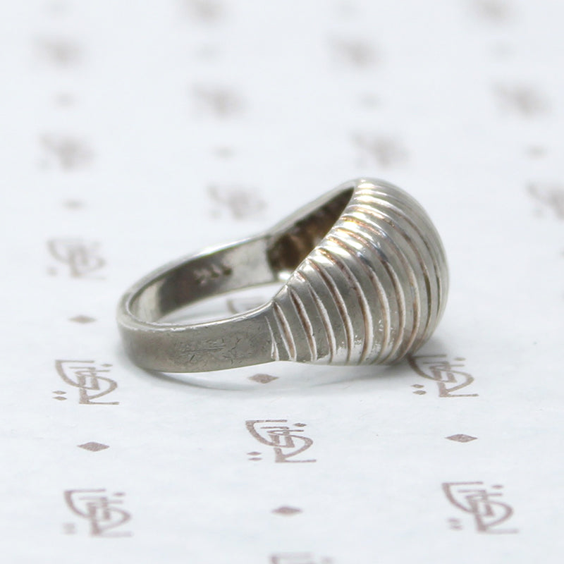 Groovy Domed Sterling Silver Ring