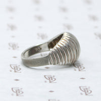 Groovy Domed Sterling Silver Ring