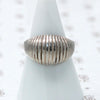 Groovy Domed Sterling Silver Ring