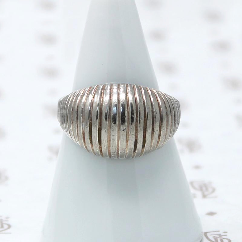 Groovy Domed Sterling Silver Ring