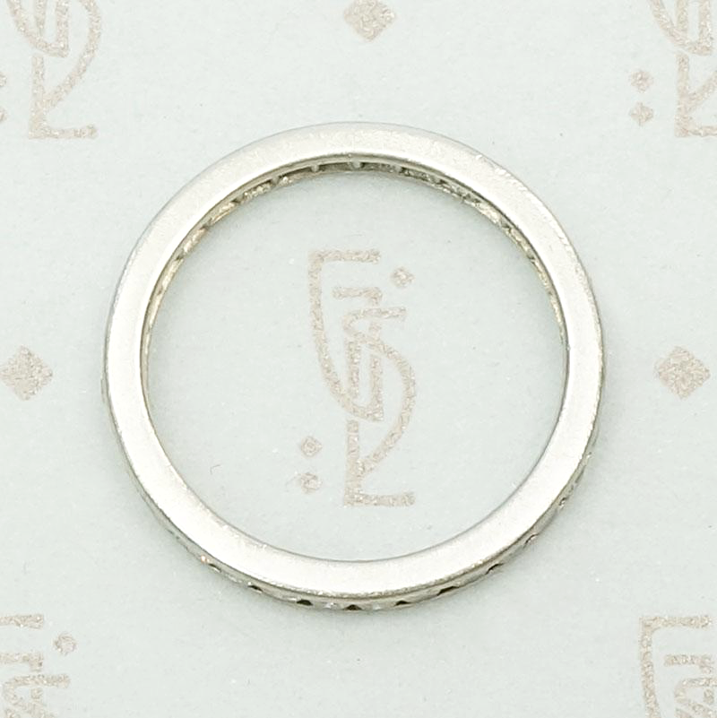 Tiffany & Co. Diamonds in Platinum Eternity Band, top view.