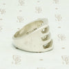 Edgy Open Grill Mexican Silver Ring