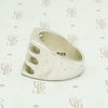 Edgy Open Grill Mexican Silver Ring