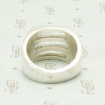 Edgy Open Grill Mexican Silver Ring