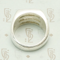 Edgy Open Grill Mexican Silver Ring