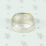 Sterling Band with Colorful Inlay