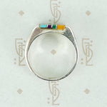 Sterling Band with Colorful Inlay