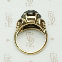 Rich Smokey Quartz Cocktail Ring, top view