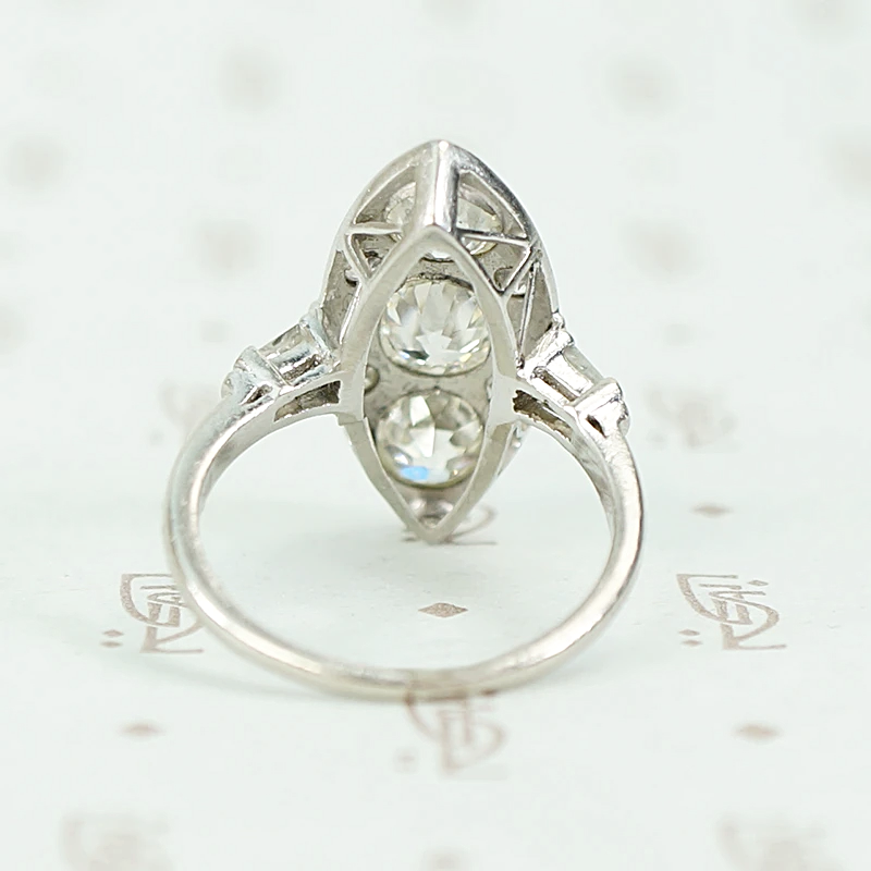 Stunning Diamond Cluster Navette Ring