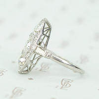 Stunning Diamond Cluster Navette Ring