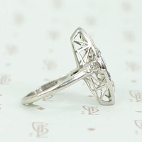 Stunning Diamond Cluster Navette Ring