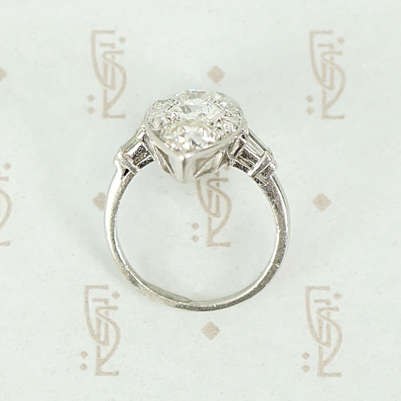 Stunning Diamond Cluster Navette Ring