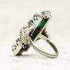 Unbelievable German Art Deco Chrysoprase and Marcasite Ring