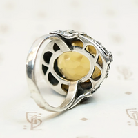 Brilliant Citrine Art Deco Fahrner Ring
