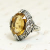 Brilliant Citrine Art Deco Fahrner Ring