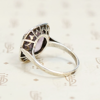 Gorgeous Cushion Cut Amethyst in Silver Ring