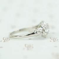 1930s Transitional Cut Diamond and Platinum Ring