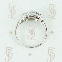1930s Transitional Cut Diamond and Platinum Ring