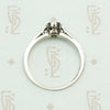 1920s White Gold Bezel Set Diamond Solitaire. Top view.