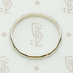 Facets & Bevels Retro White Gold Band