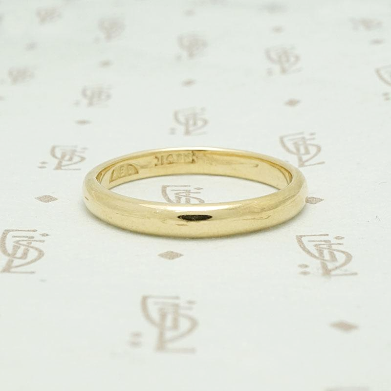 Turn of the 20th Century Comfort Fit Gold Band