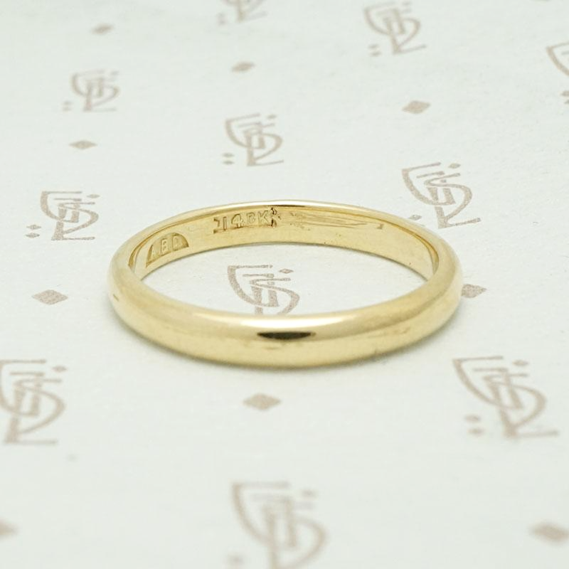 Turn of the 20th Century Comfort Fit Gold Band
