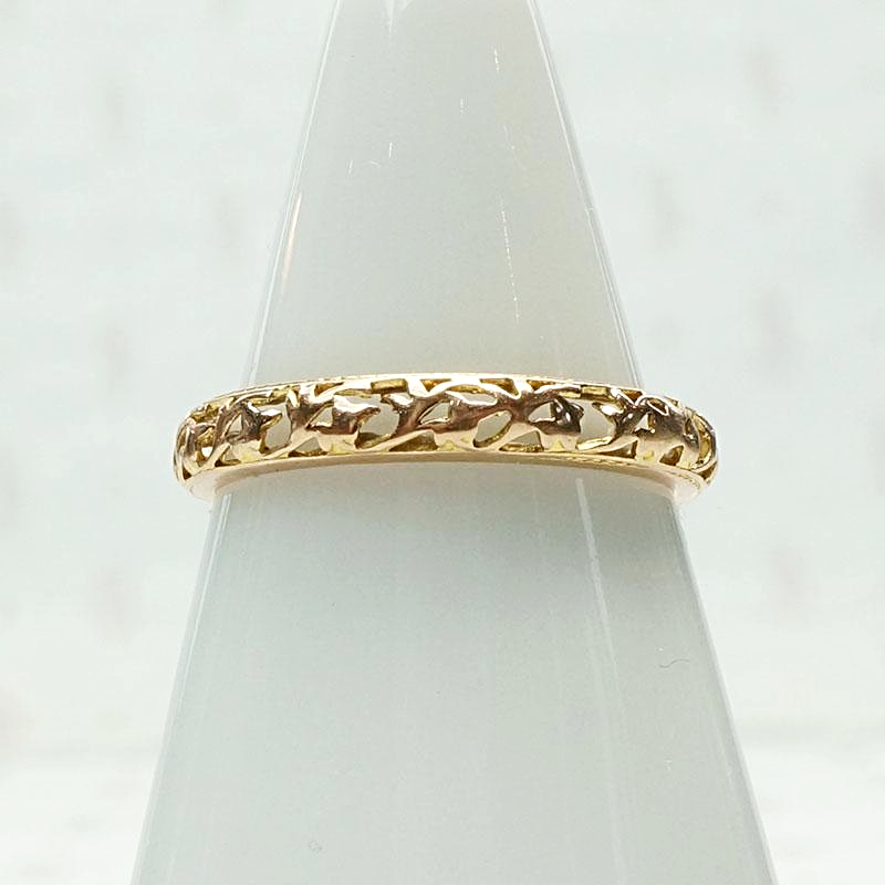 Delicate Open Work Gold Band