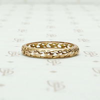 Delicate Open Work Gold Band
