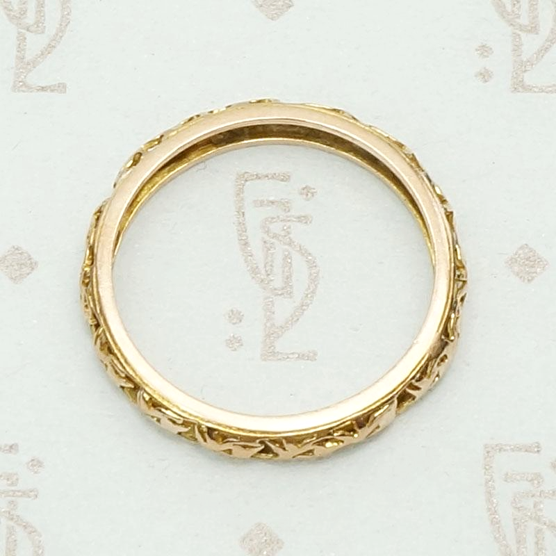 Delicate Open Work Gold Band