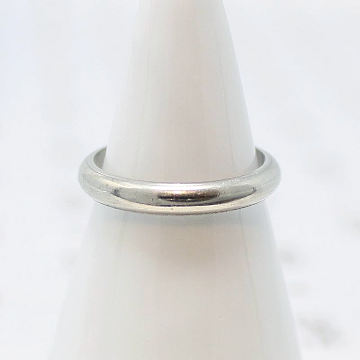 Curvy White Gold Wedding Band "2-19-55"